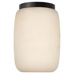 Visual Comfort Formosa Modern White Alabaster Bronze Elongated Flush Mount