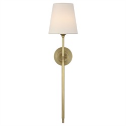 Visual Comfort Bryant Modern Classic Antique Brass Cordless Tail Sconce