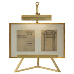 Visual Comfort Estelle Updated Traditional Natural Brass Display Lamp