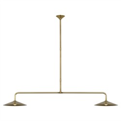 Visual Comfort Ponce Updated Traditional Antique Brass Linear Pendant