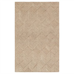 Mercedi Coastal Beach Tan Textured Solid Rug - 5&#39;x8&#39;