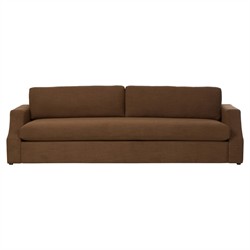 Mila Modern Classic Brown Crypton Sofa - 105"