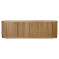 Charlene Rustic Lodge Natural Oak Media Console - 92&quot;