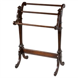 Annalise Updated Traditional Dark Brown Wood Blanket Stand