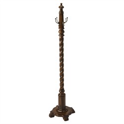 Jericho Updated Traditional Dark Brown Wood Coat Rack