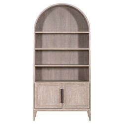 Albina French Country Grey Acacia Wood Storage Bookcase