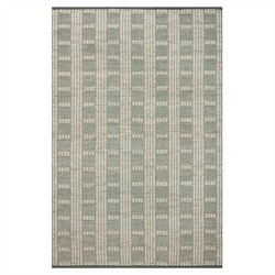 Arwen Updated Traditional Green Striped Patterned Rug - 5'x7'