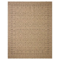 Nerissa Updated Traditional Tan Medallion Patterned Rug - 5&#39;6&quot;x8&#39;6&quot;