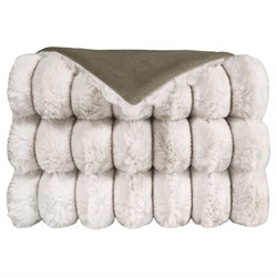 Audrey Modern Classic White Faux Fur Throw Blanket