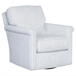 Aoife Coastal Beach Blue Performance Swivel Chair