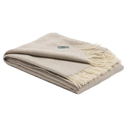 Sierra Modern Classic Beige Cashmere Throw Blanket
