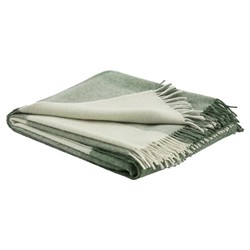 Branden Modern Classic Green Wool Plaid Throw Blanket