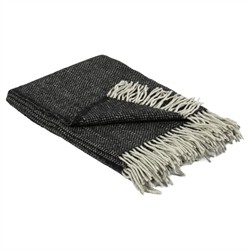 Taylor Updated Traditional Black Wool Throw Blanket