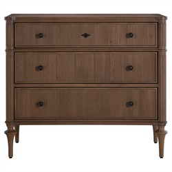 Andrea French Country Natural Brown Oak Bachelor Chest