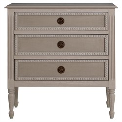 Caroline Updated Traditional Cerused White Oak Nightstand