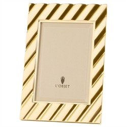 L&#39;Objet Maxime Modern Classic Gold Metal Photo Frame - 4x6