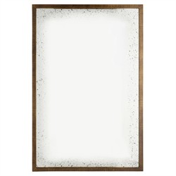 Jamie French Country Antique Brown Aluminum Rectangular Floor Mirror