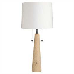 Sidney Coastal Beach Natural Travertine Table Lamp