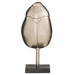 Gita Modern Classic Silver Brass Beetle Sculpture