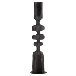 Jayden Modern Classic Ebony Resin Totem Floor Sculpture