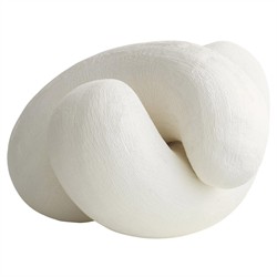 Kanzi Modern Classic White Resin Sculpture - Set of 2