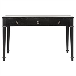 Abner Updated Traditional Black Wood Desk