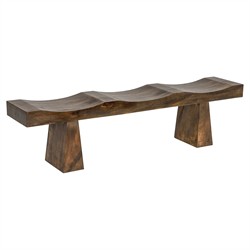 Haru Modern Classic Brown Wood Bench