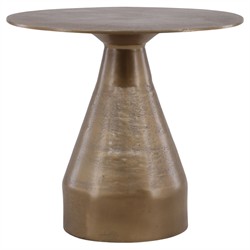 Brianne Modern Classic Brass Aluminum Round Pedestal Bistro Table - 32&quot;