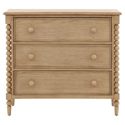 Calypso Updated Traditional Whitewash Oak Bobbin Dresser