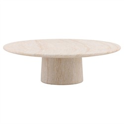 Maya Modern Classic Beige Concrete Round Outdoor Coffee Table