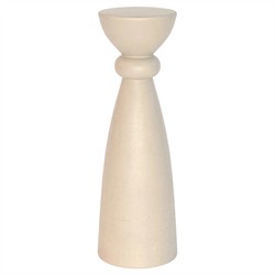 Arlen Modern Classic Beige Concrete Pedestal Round Outdoor Drink Table