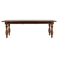 Millbrook Updated Traditional Brown Wood Rectangular Extendable Dining Table - 94-118&quot;