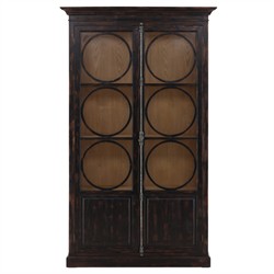 Claymore Rustic Lodge Black Reclaimed Wood China Cabinet