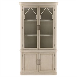 Martineau French Country Cream Wood Single China Cabinet