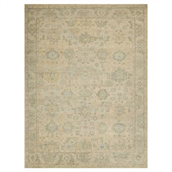 Nolan Updated Traditional Cream Wool Oushak Patterned Rug - 4&#39;x6&#39;