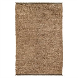 Amaris Modern Classic Brown Wool Fringed Solid Rug - 5&#39;x8&#39;
