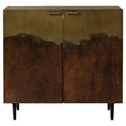 Chaney Modern Classic Antique Brass Ombre Iron Nightstand