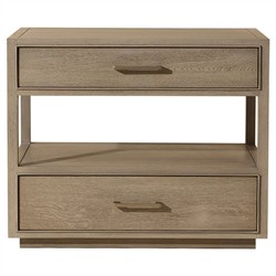 Benedick Modern Classic Sand Beige Oak Wide Nightstand