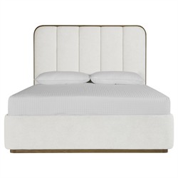 Bideford Modern Classic White Tufted Bed - Queen