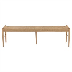 Kenan Coastal Beach Natural Rope Bench