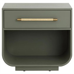 Ayelet Modern Classic Green Oak Nightstand