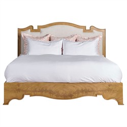 Barbizon Updated Traditional Brown Wood Bed - Queen