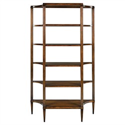 Francesca Updated Traditional Brown Wood Etagere
