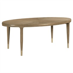 Lynn Modern Classic Brown Wood Oval Extendable Dining Table - 78-118&quot;