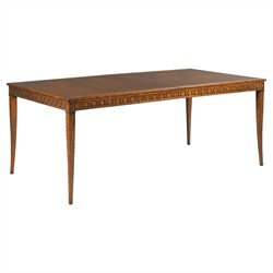 Spencer Updated Traditional Brown Wood Extendable Dining Table - 76-118&quot;