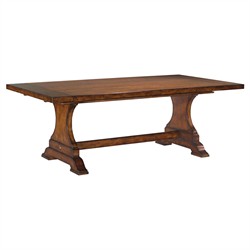 Witney Rustic Lodge Brown Wood Extendable Dining Table - 85-133&quot;