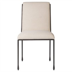 Darby Modern Classic White Performance Iron Dining Chair