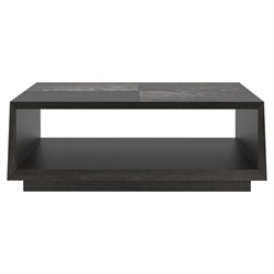 Avelora Modern Classic Black Wood Square Coffee Table