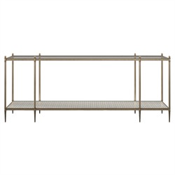 Presley Updated Traditional Gold Metal Console Table