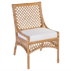 Cayden Coastal Beach Natural Rattan Dining Chair